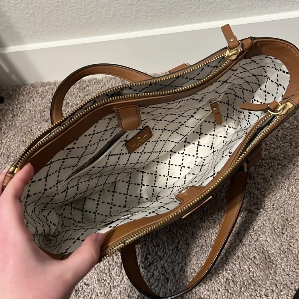 Kate Spade Camel Brown Tote Purse - Picture 6 of 7